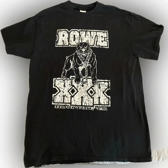 - “ROWE XXX” Bulldog Houston Tx Graphic Tshirt Size  Medium Black - Picture 1 of 4